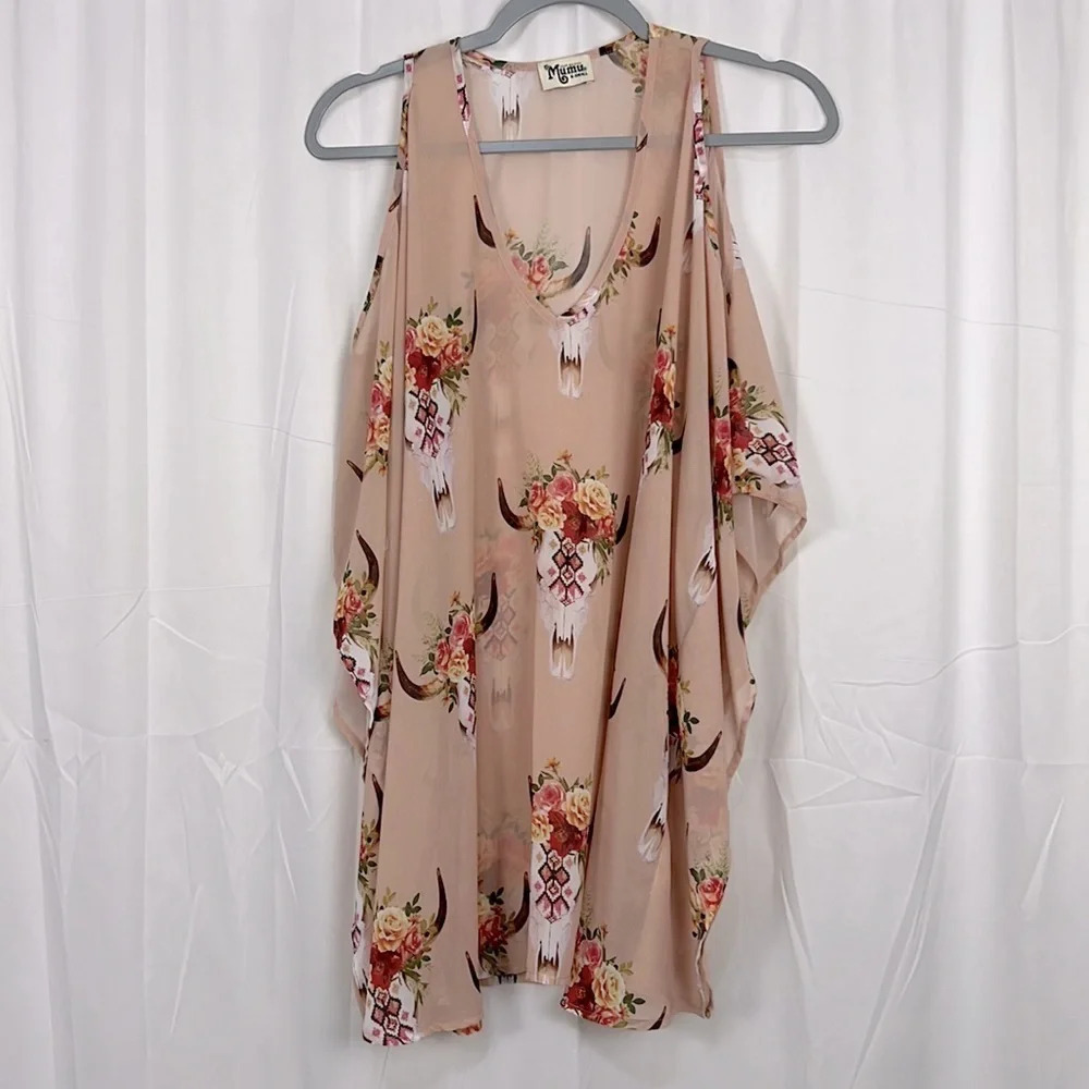 Show Me Your Mumu Peta-boo Cold‎ Shoulder Tunic Frida Bullhead Size X-Small